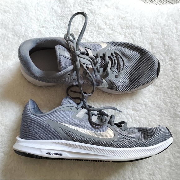 Nike Shoes - Nike Womens Downshifter 9 Grey Mesh Running Shoes Sneakers Size 7.5